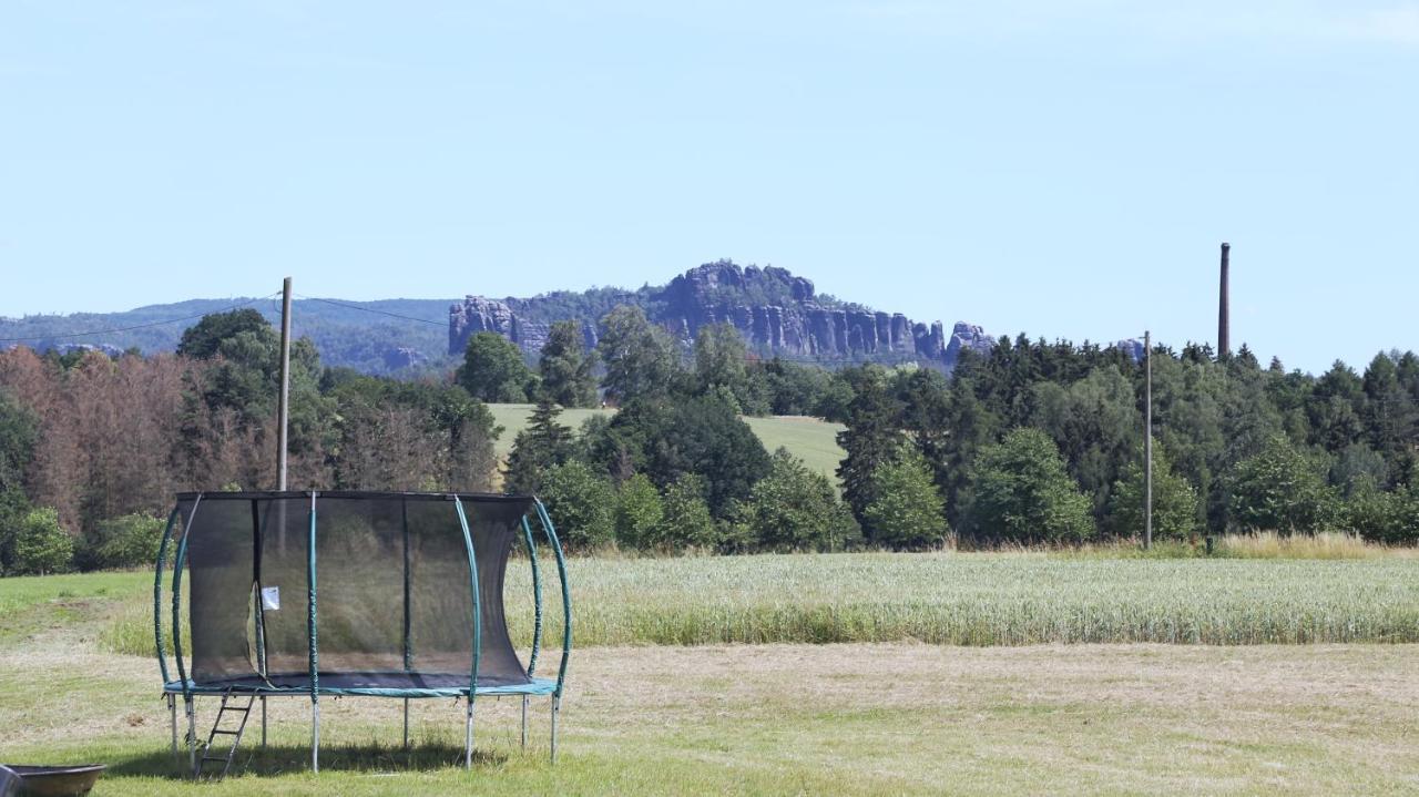 Auszeit Mit Weitblick In Der Saechsischen Schweiz - Kleiner Bauernhof Mit Tieren Und Wallbox Rathmannsdorf Ngoại thất bức ảnh